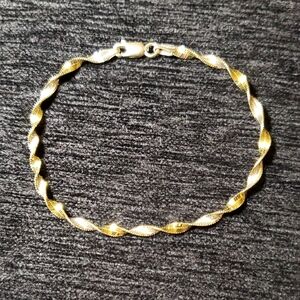 Danecraft 925 Italy Sterling Silver & Gold Twisted Bracelet